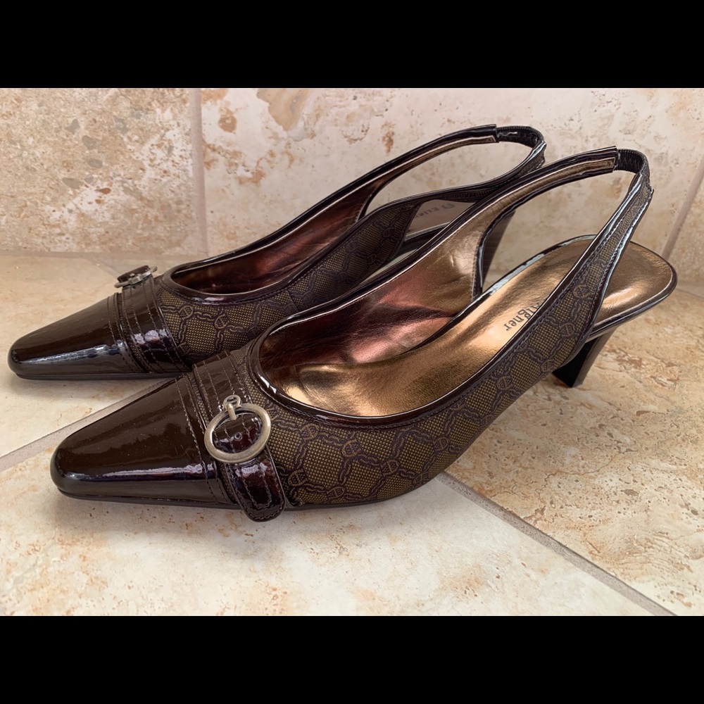Etienne Aigner Brown Slingback Pumps